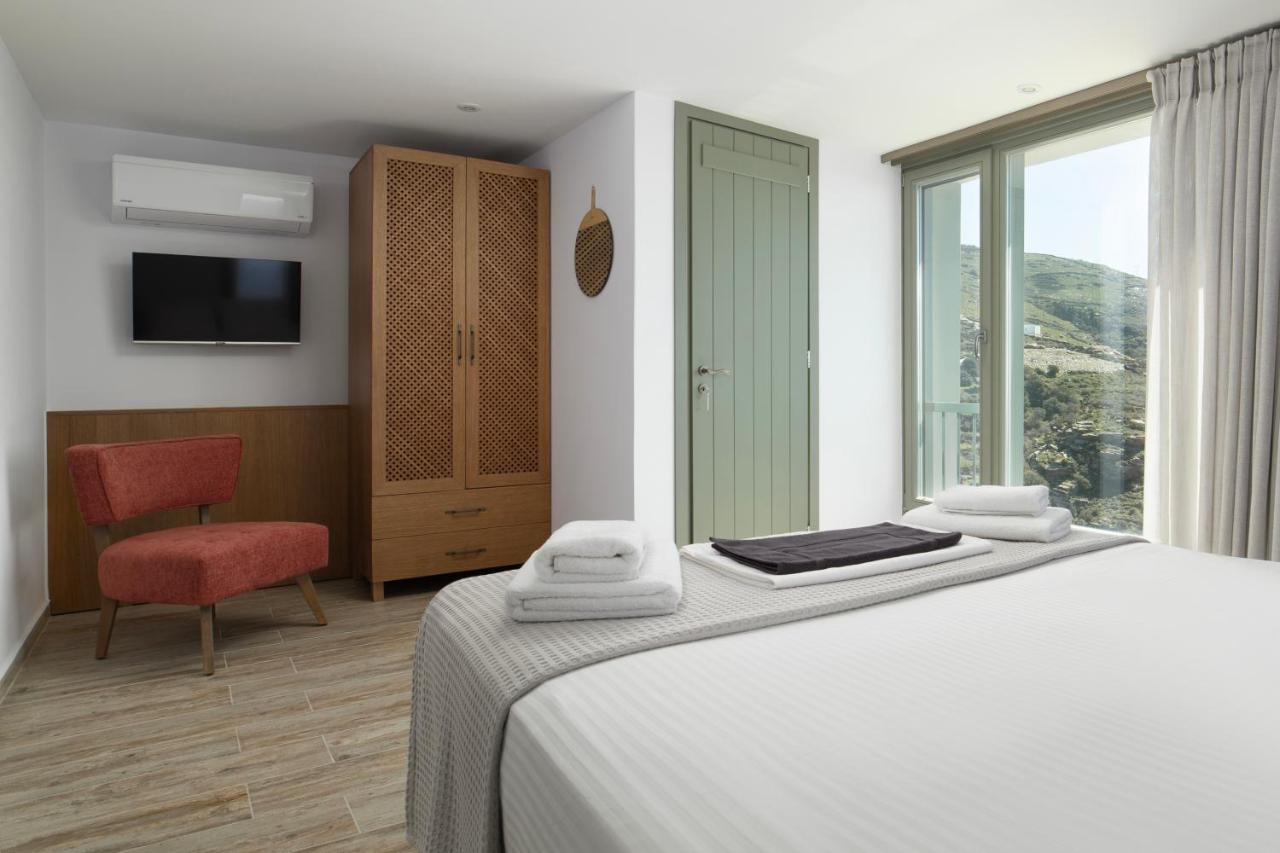 Acron Andros - Luxury Villa With Private Pool Korthio Buitenkant foto