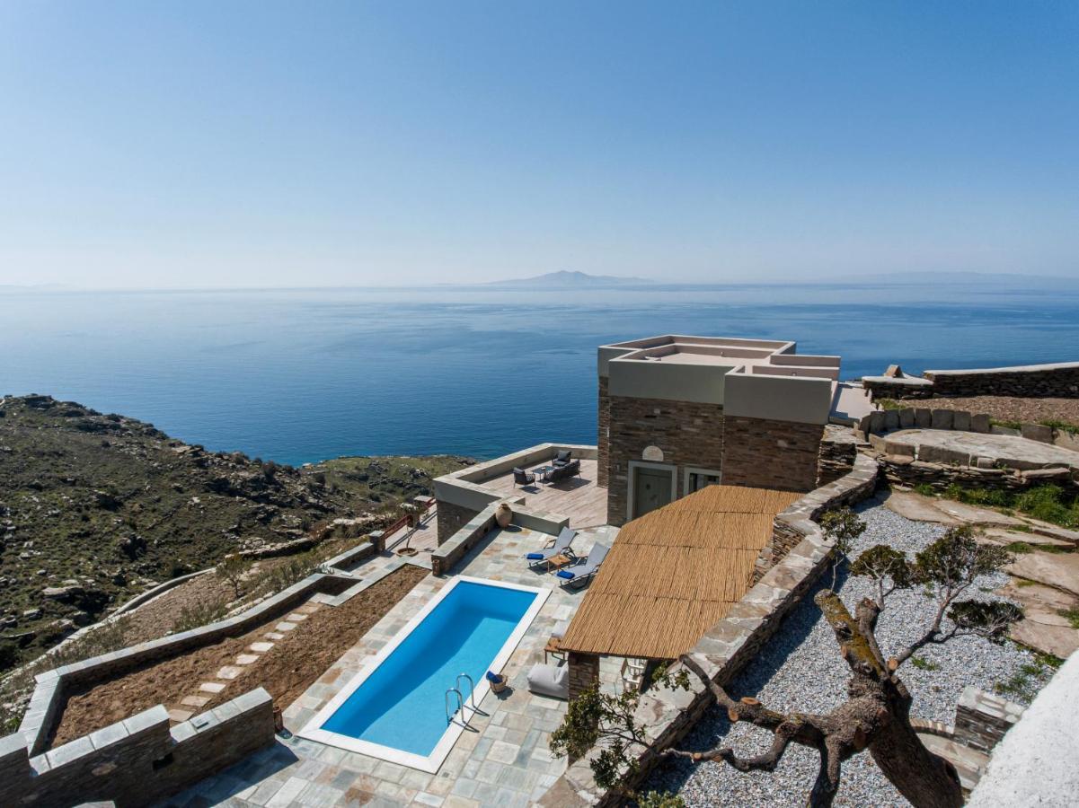 Acron Andros - Luxury Villa With Private Pool Korthio Buitenkant foto