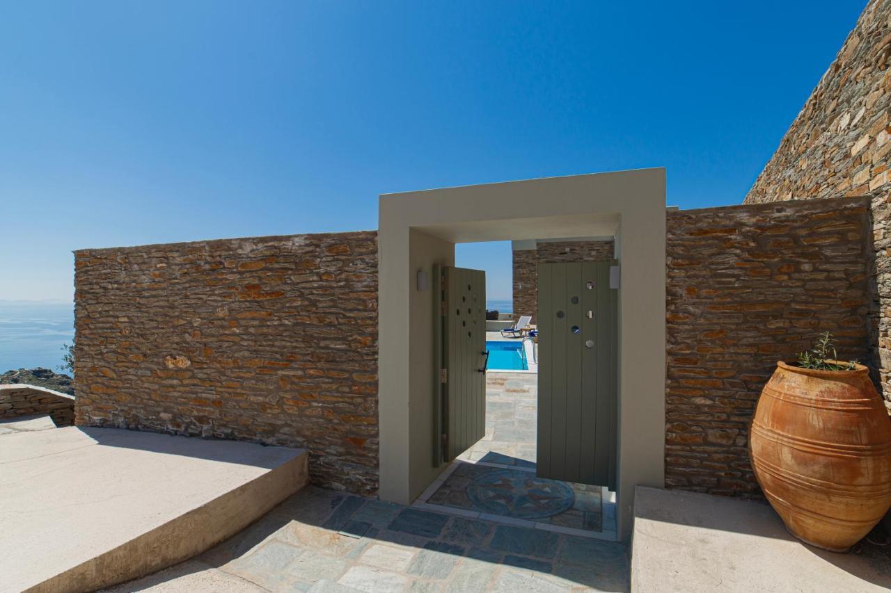 Acron Andros - Luxury Villa With Private Pool Korthio Buitenkant foto